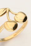 Statement ring met kers - Goud