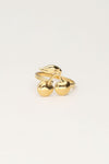 Statement ring met kers - Goud