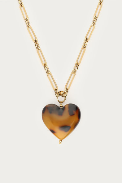 Lange Ketting met panterhartje