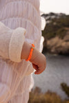 Moeder en dochter armband MINI - Goud & Oranje