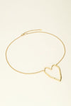 Ketting met groot open hart - Goud