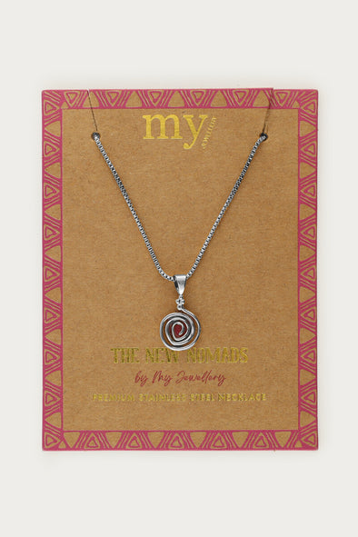 Ketting met minimalistische swirl - Zilver