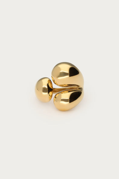 Bold ring met driedubbele wikkel - Goud