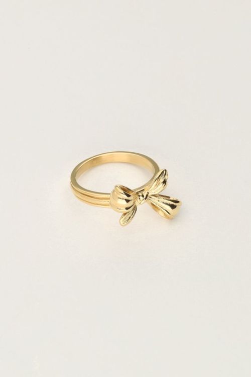 Statement ring met strik - Goud