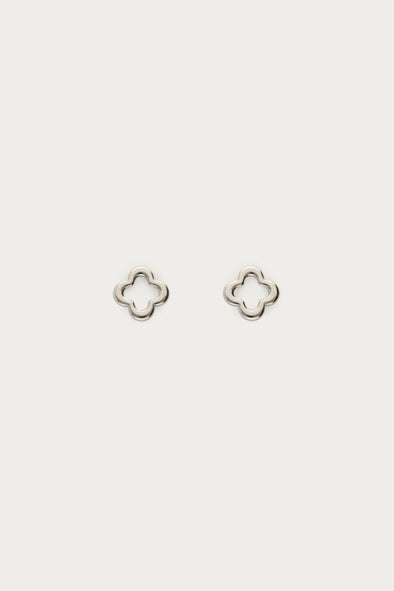 Studs klaver - Zilver