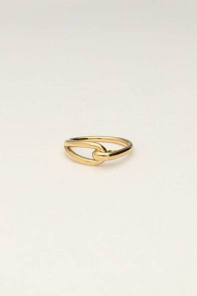 Gedraaide ring loop - Goud