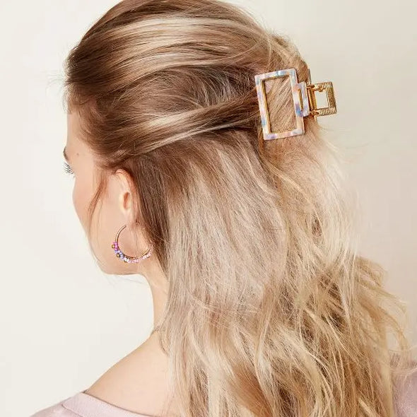 Hairclip Open Goud - Bruin