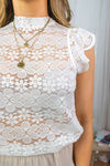 Blond Lace Top - Ecru
