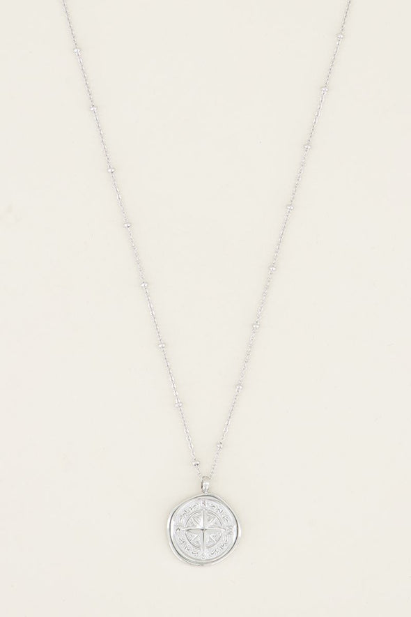 Ketting kompas - Zilver