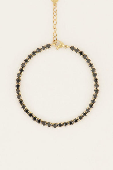 Armband met zwarte stenen
